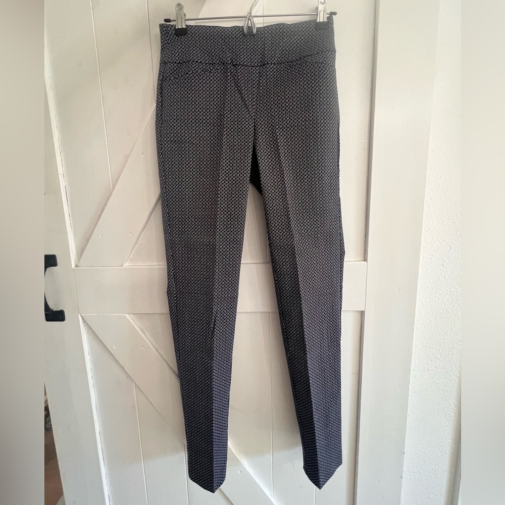 Van Heusen Black and White Patterned Skinny Pants